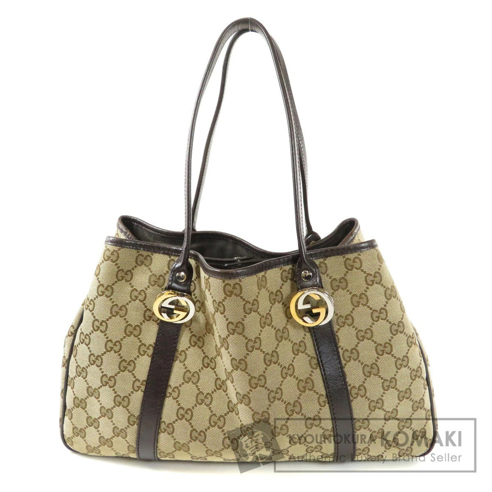 Gucci GG Twins Tote Bag signature monogram interlocking G Brown